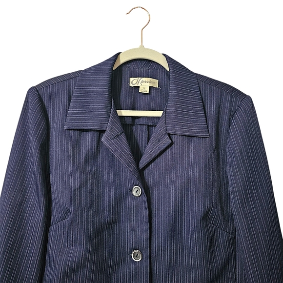 Dressbarn Pinstripe Suit Jacket - Size 14 - Picture 2 of 14